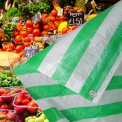 Green-White Heavy Duty Tarpaulin