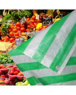 Green-White Heavy Duty Tarpaulin