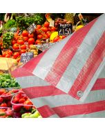 Red-White Heavy Duty Tarpaulin