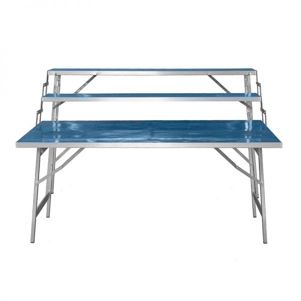 Aluminium flat + 2 shelves