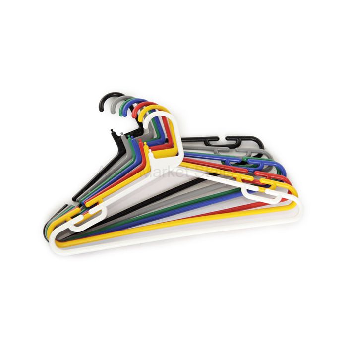 Rainbow Plastic Coat Hangers 